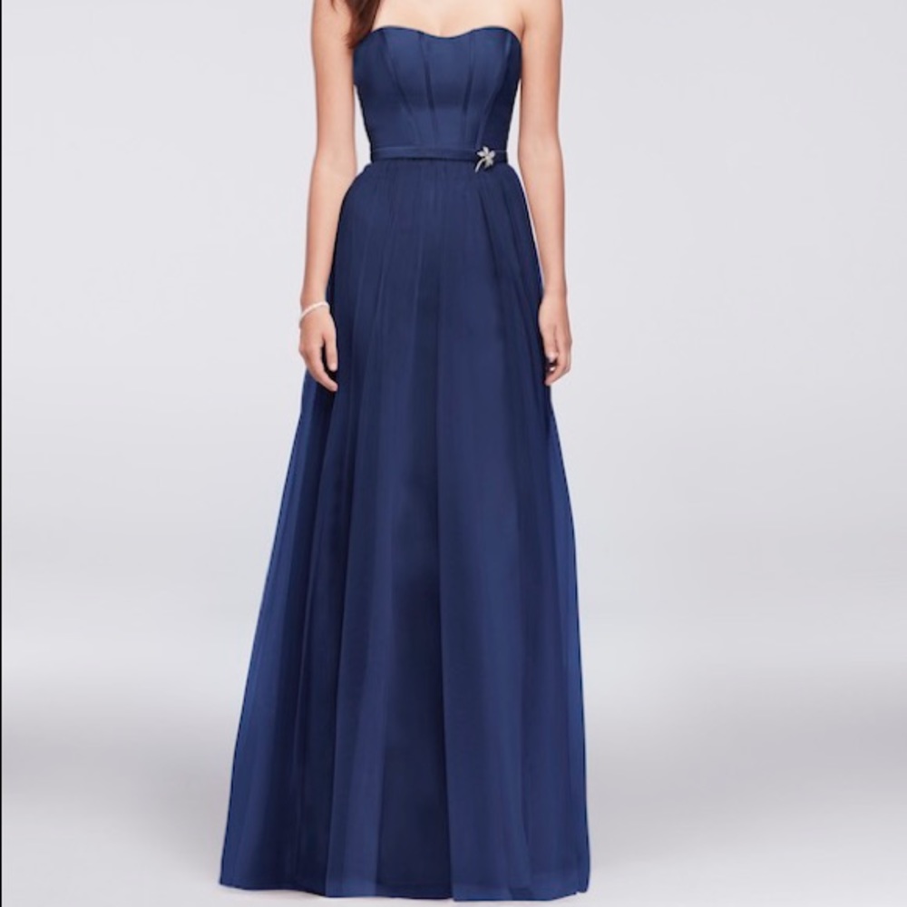 Oleg Cassini Navy Bridesmaid Dress Size 12
